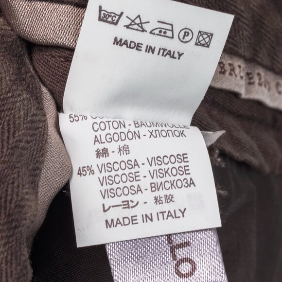 Brunello Cucinelli Brown Velvet Slim-Fit Pants - Picture 13 of 14